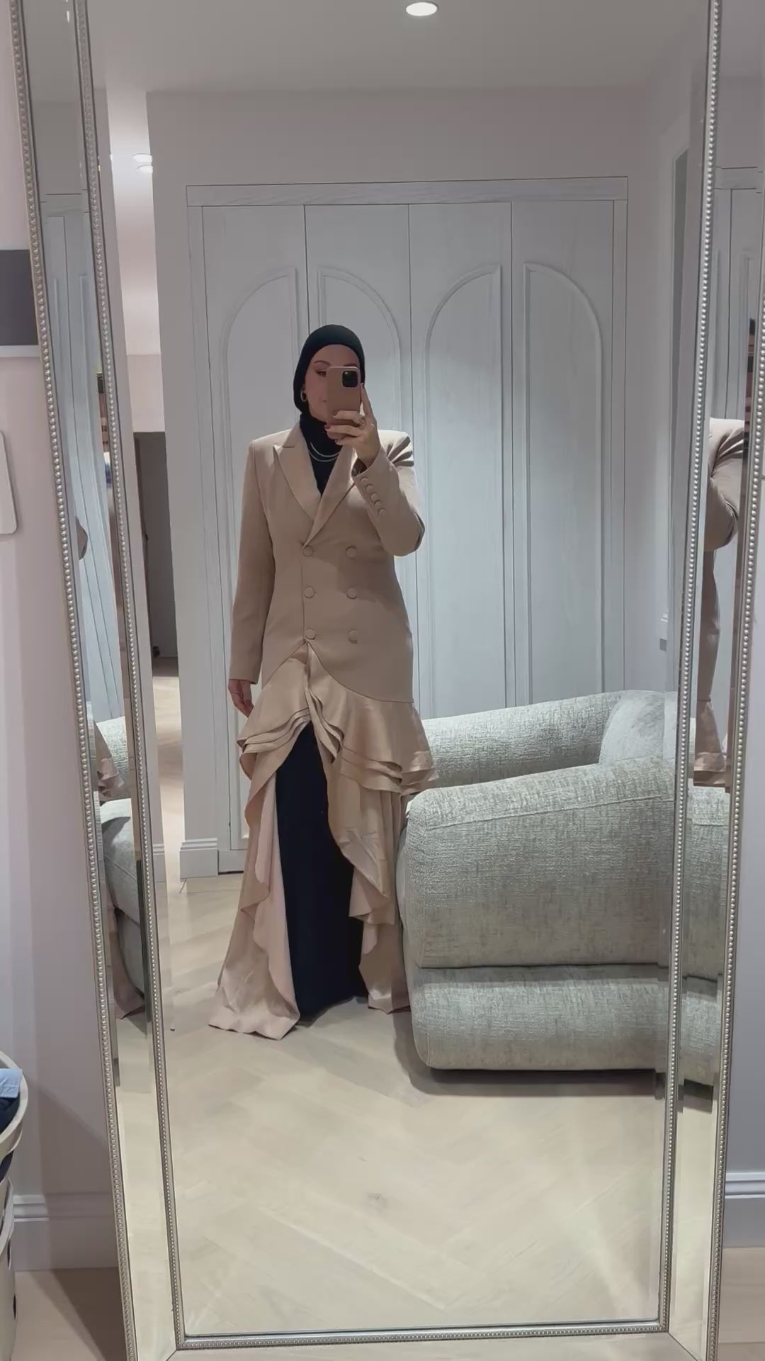 Blazer Ruffle Gown - PRE ORDER