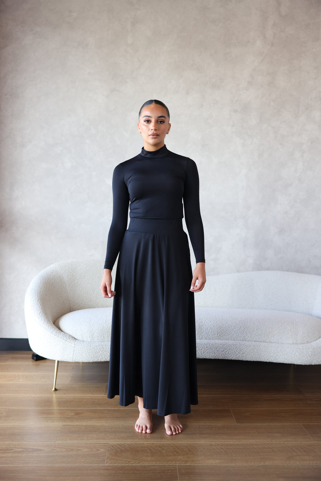 Luxe Swing Skirt Midnight