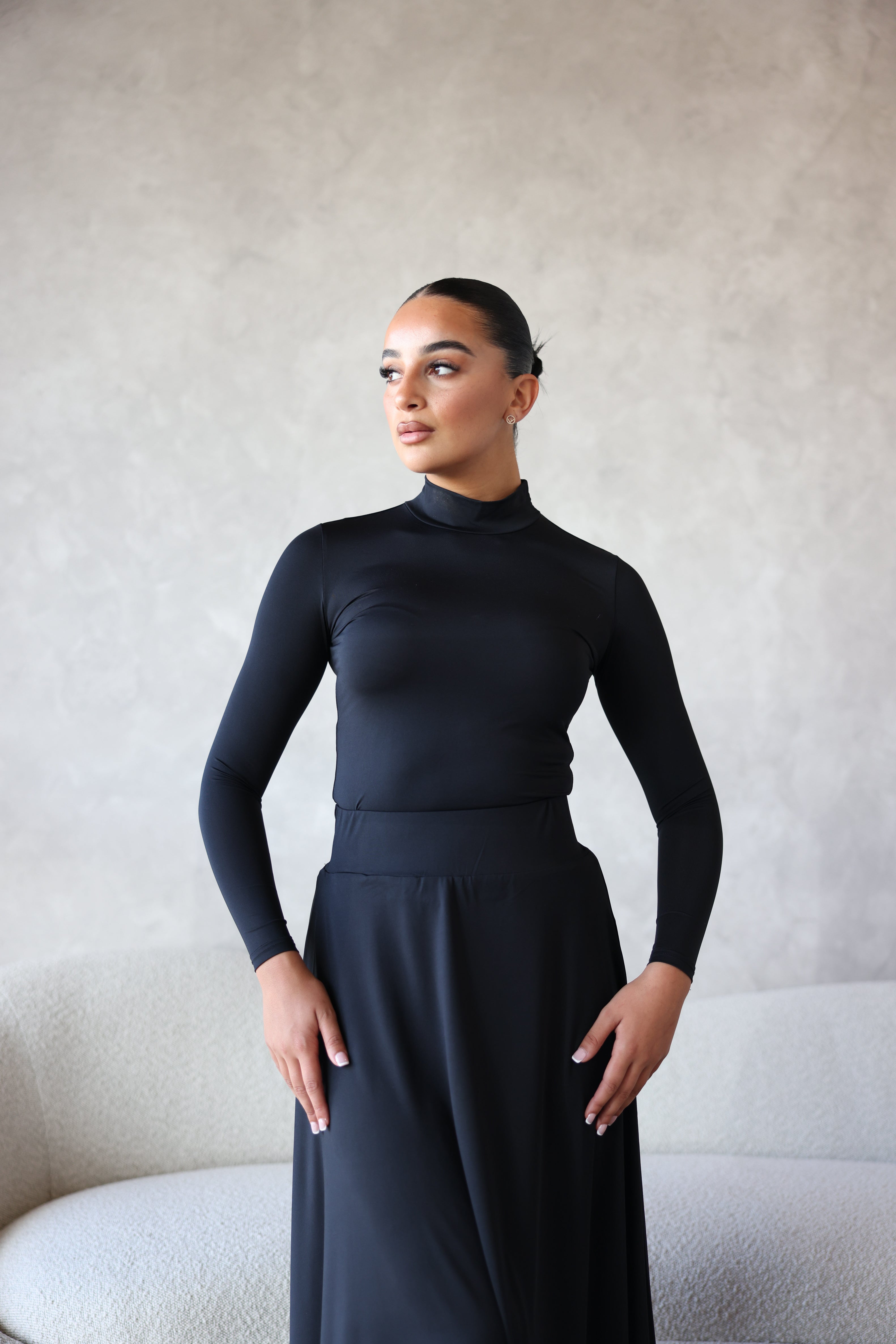 Luxe Swing Skirt Midnight