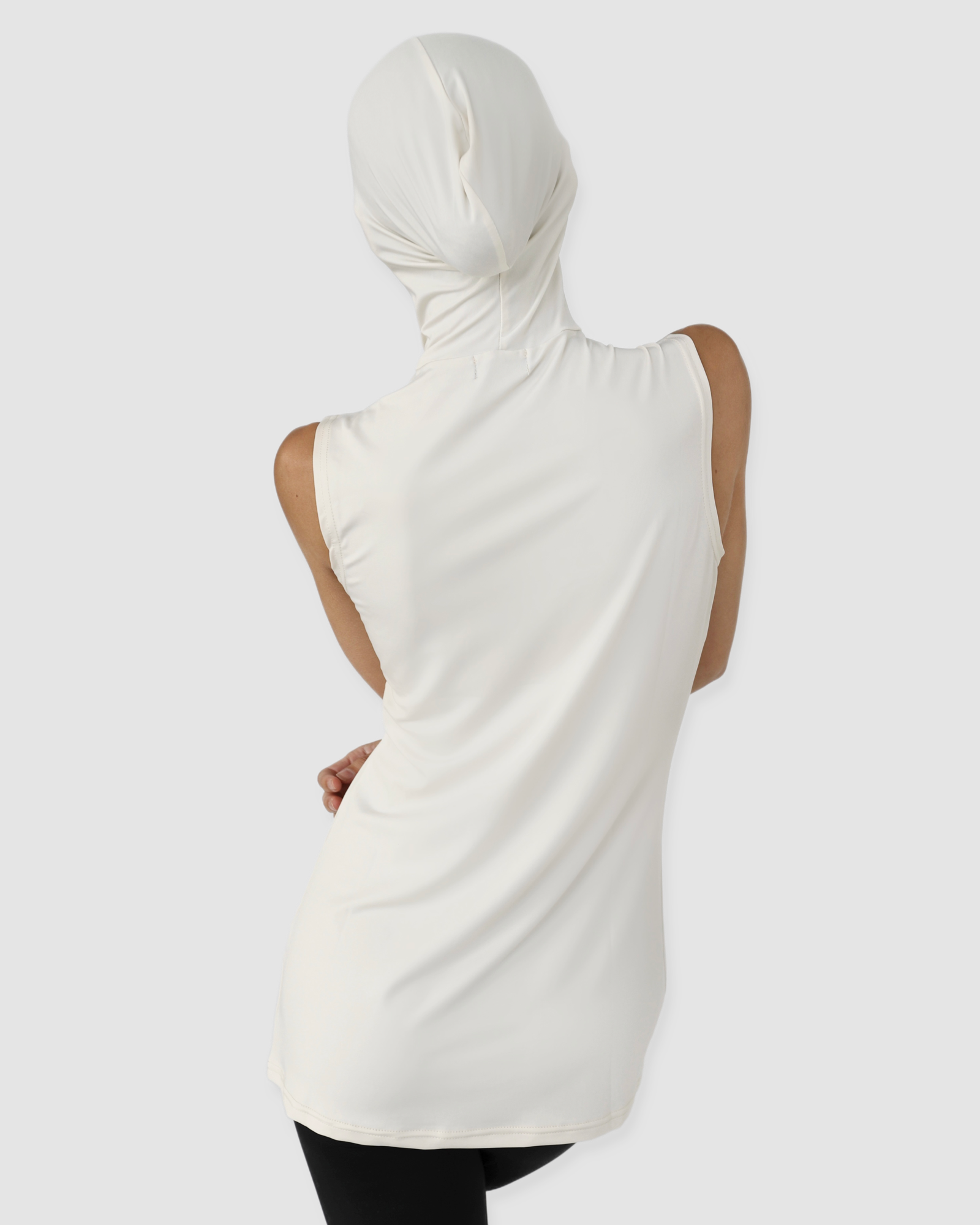 Luxe Hooded Sleeveless Sand FINAL SALE