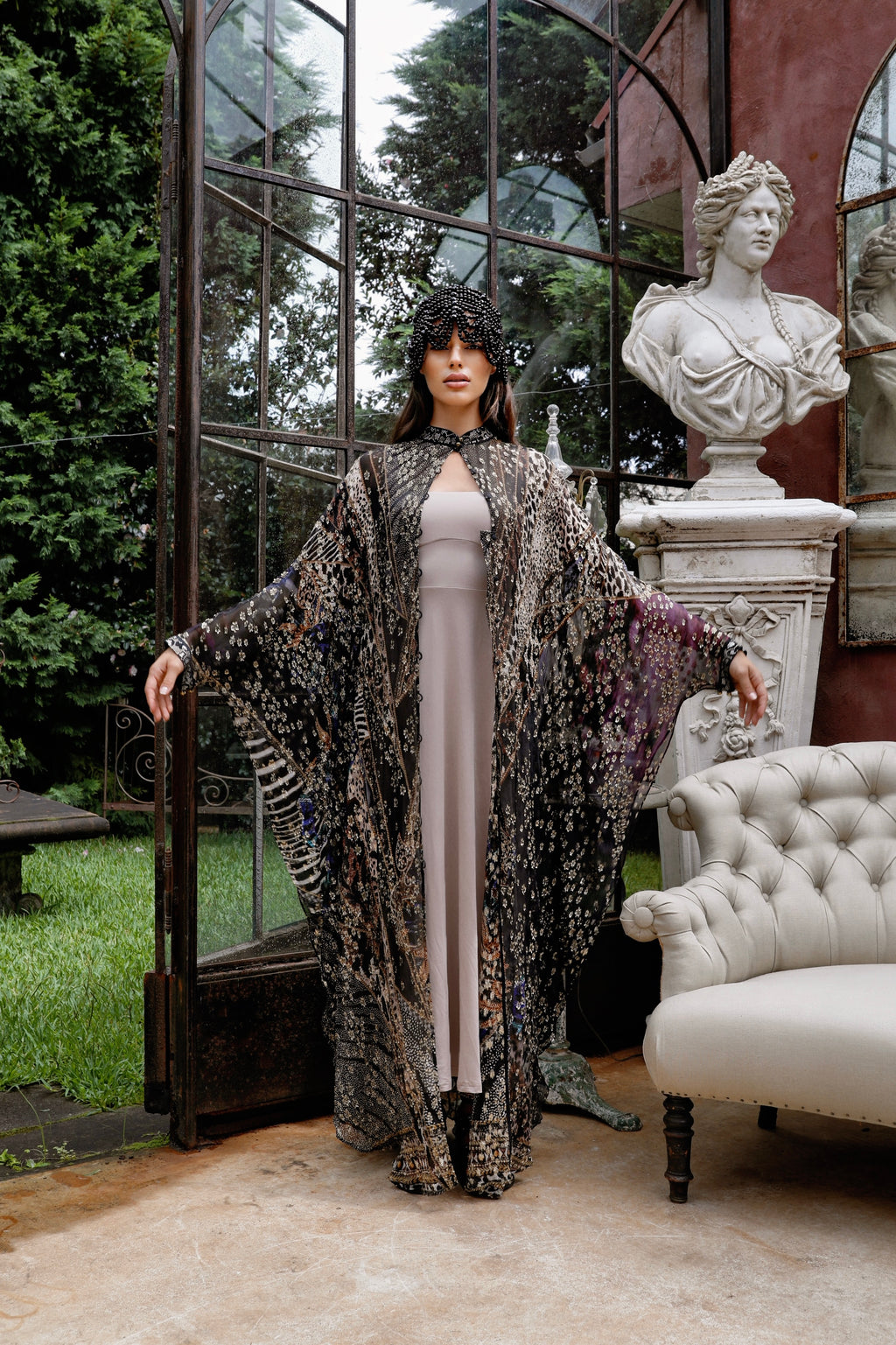 Luxe Box Neck Dress Fawn