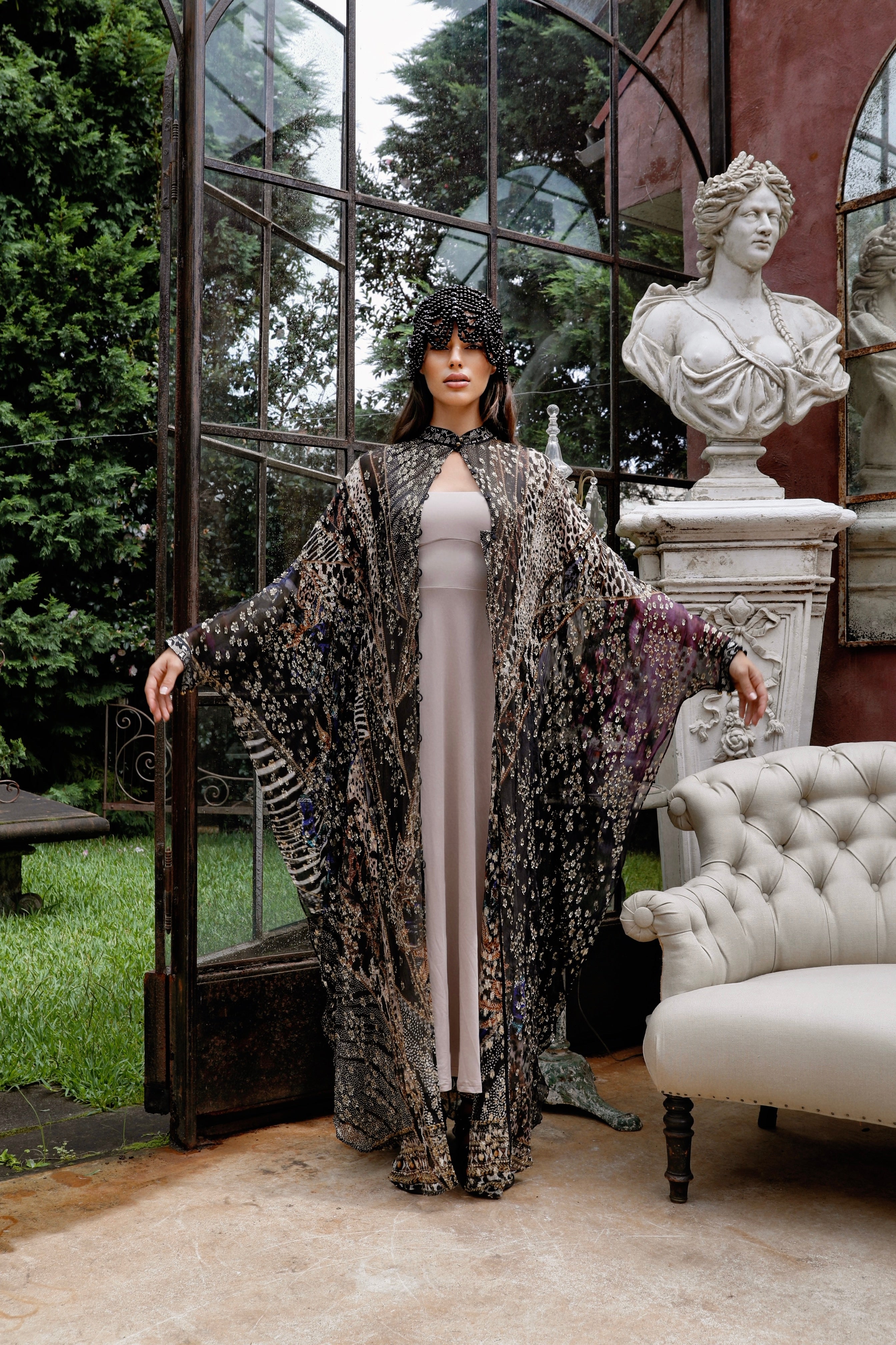 Luxe Box Neck Dress Fawn