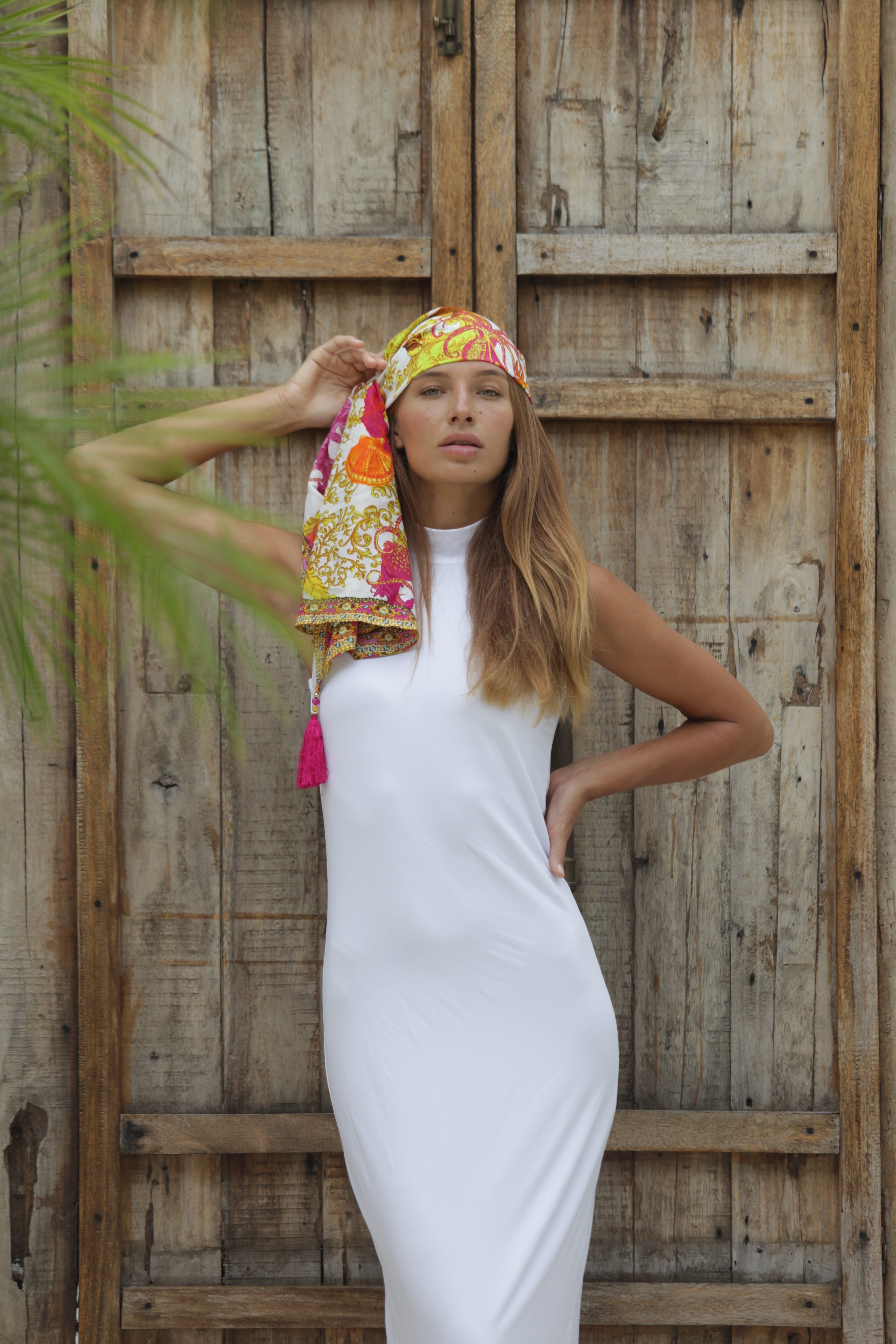 Luxe Sleeveless Slip Dress Snow