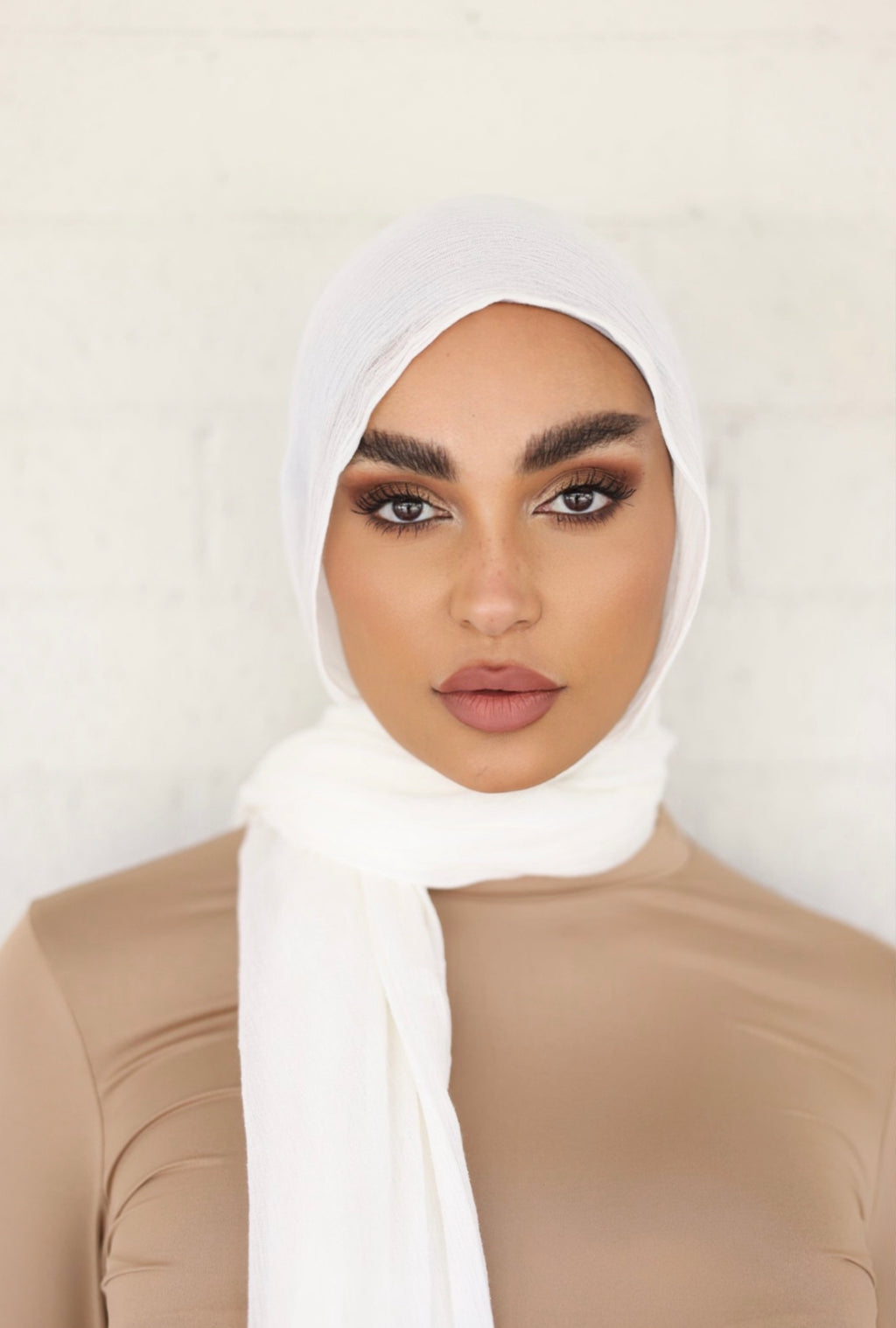 Luxe Rayon Hijab Frayed Edge - VANILLA