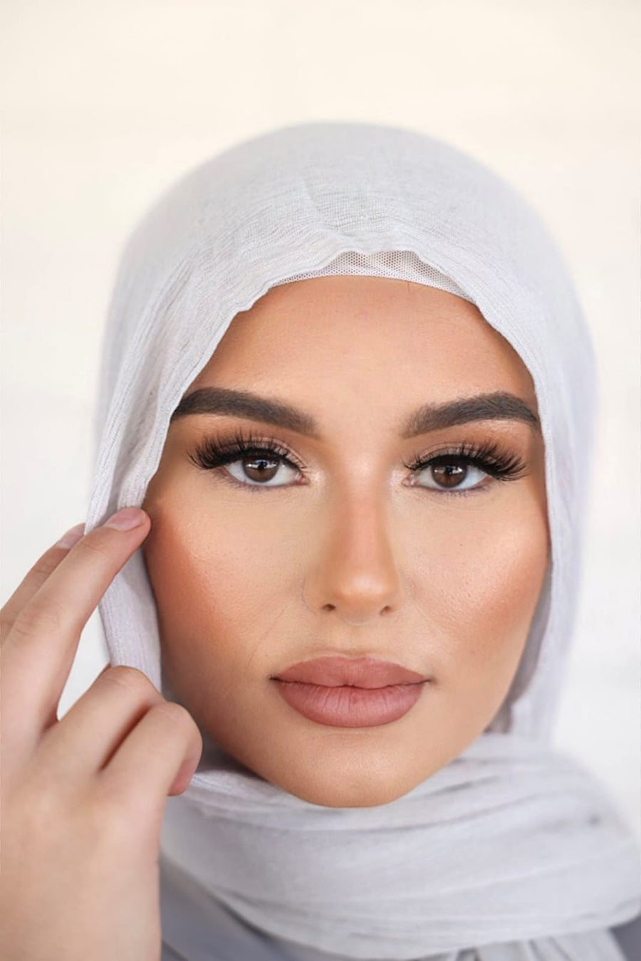 Luxe Rayon Hijab  Frayed Edge - CLOUD