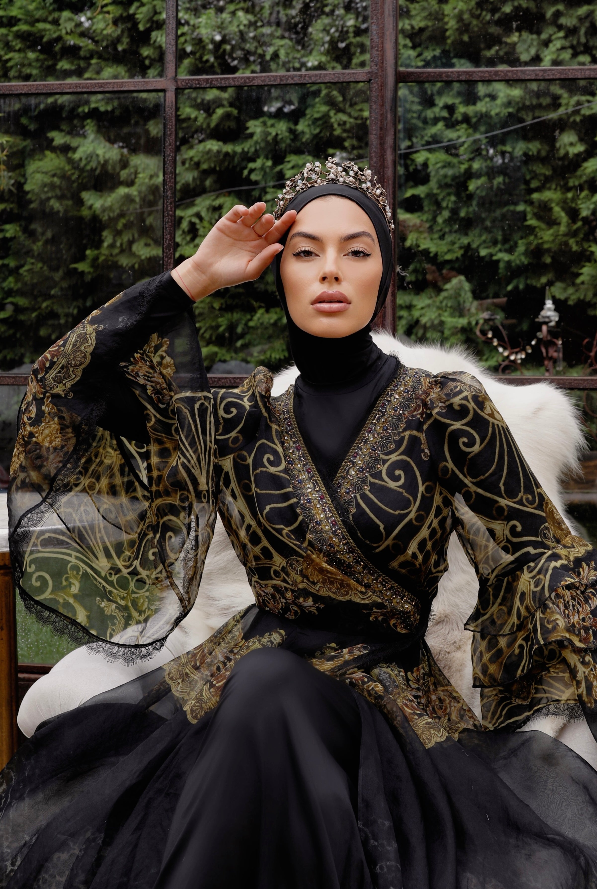 Luxe Hooded Cap Midnight