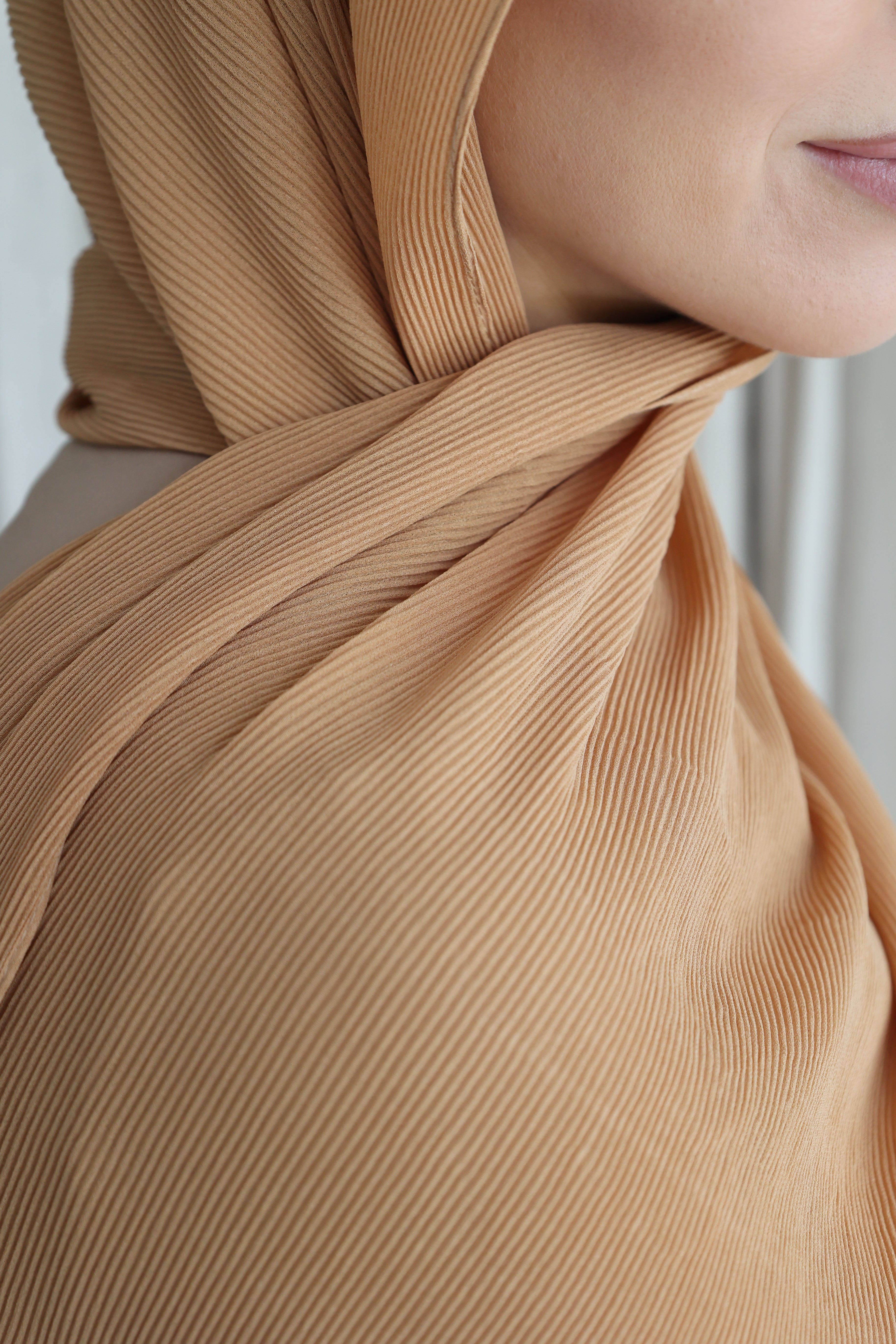 PLEATED HIJAB - Desert FINAL SALE