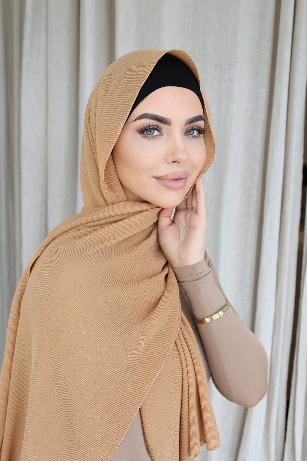 PLEATED HIJAB - Desert FINAL SALE