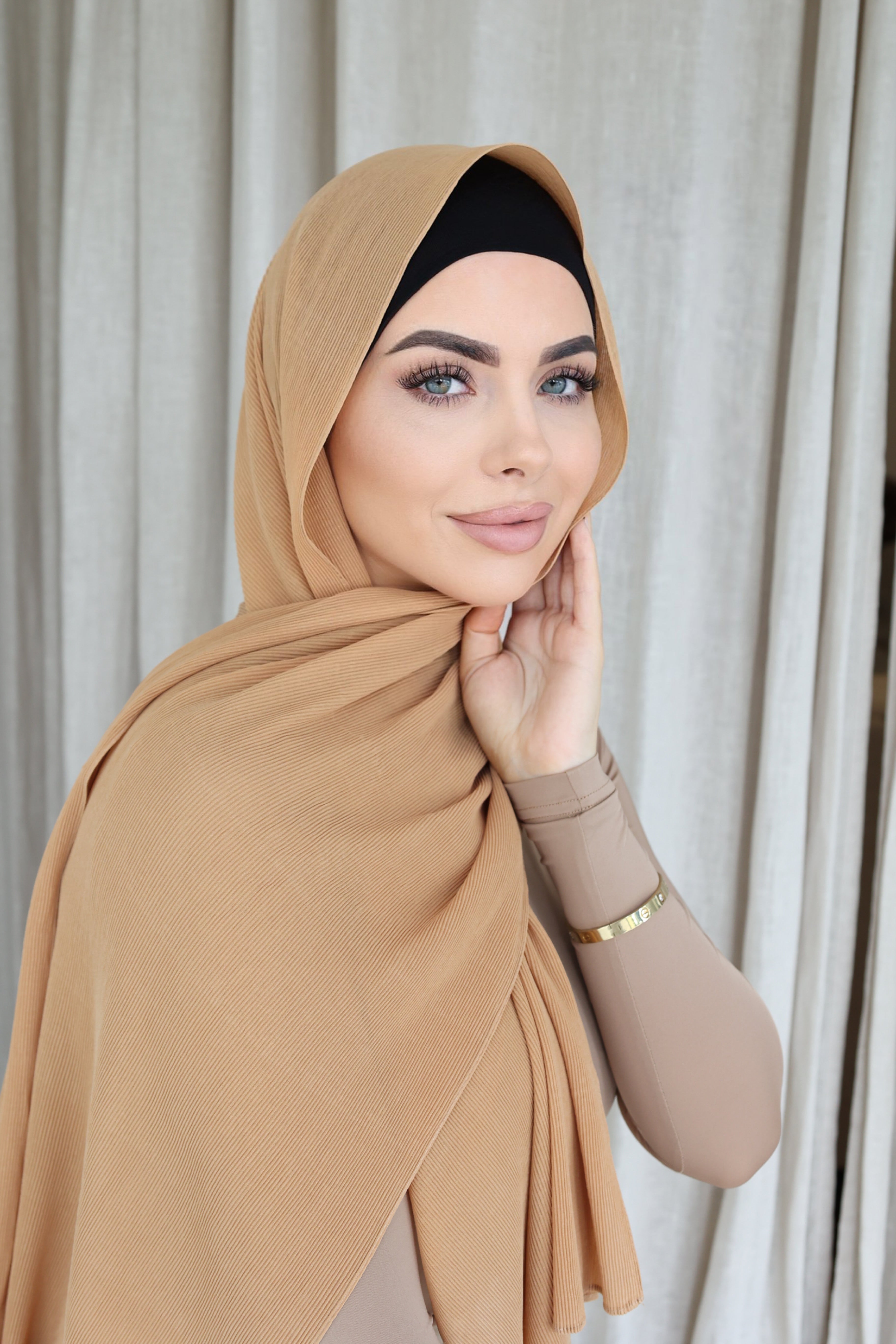 PLEATED HIJAB - Desert FINAL SALE
